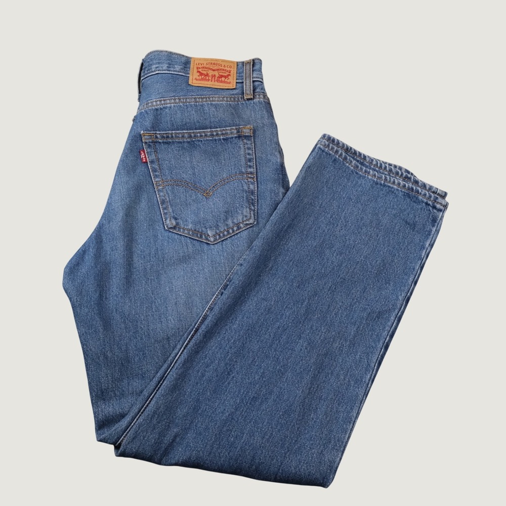 Levi's 94 Women Baggy Jeans 28x31 Blue 100% Cotton High Rise 90s Aesthetic